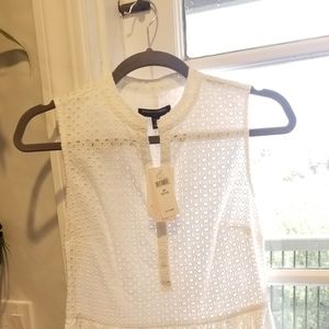Banana Republic White Eyelet Dress NWT